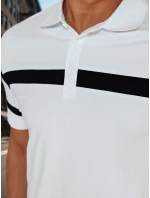 Pánská polokošile s pruhy bílá FashionStreet PX0628