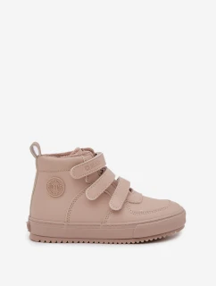 Zateplené boty sneakers dětské na suchý zip Big Star SS374072 béžové