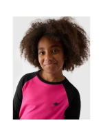 Dívčí běžný hladký rukáv s dlouhým rukávem 4F Junior 4FJWAW24TLONF291-55S Dívčí běžný hladký rukáv s dlouhým rukávem 4F Junior 4FJWAW24TLONF291-55S