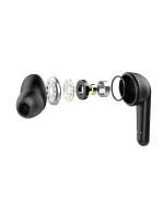 SAVIO BEZDRÁTOVÁ BLUETOOTH SLUCHÁTKA 5.3 S MIKROFONEM, ANC, ENC, QC TWS-12