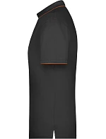 Daiber JN 728 Pánské piqué polo s kontrastní légou 02.0728 black/orange