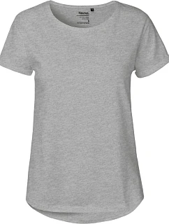 Neutral O 80012 Dámské bio tričko s ohrnutými rukávy 77.8012 sport grey