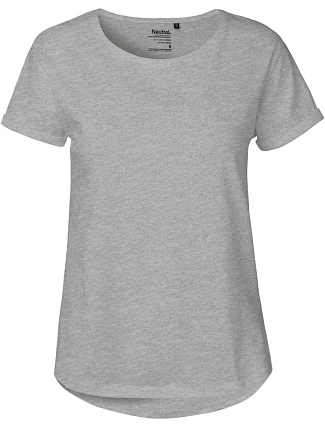 Neutral O 80012 Dámské bio tričko s ohrnutými rukávy 77.8012 sport grey Neutral O 80012 Dámské bio tričko s ohrnutými rukávy 77.8012 sport grey