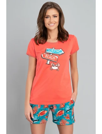 Italian Fashion Oceania c.r. c.r. barva:coral/print