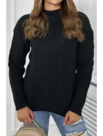 Svetr nasazený přes hlavu černý