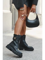 Zateplené workery dámské s ozdobou Černé Melisse