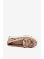 Dámské krajkové mokasíny Sergio Leone MK097H zlaté