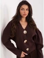 PM SW svetr CV6656.59 tmavě hnědý