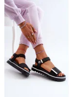 Dámské sandály na platformě Big Star Černá Dámské sandály na platformě Big Star Černá