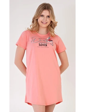 Dámské domácí šaty s krátkým rukávem Lucie Dámské domácí šaty s krátkým rukávem Lucie