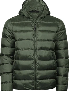 Tee Jays TJ 9646 Lehká pánská prošívaná bunda s kapucí 18.9646 deep green