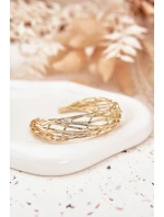 Pevný náramek ze chirurgické oceli zlatý