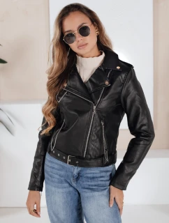 Dámská kožená bunda ramones černá FashionStreet TY5200