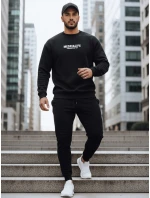 Pánská mikina s potiskem černá FashionStreet BX5922