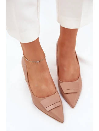 Lodičky Na Podpatku S Dekorací Tmavě Béžové Celira