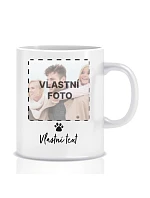 Personalizovaný klasický bílý keramický hrníček 300 ml s fotkou mazlíčka a textem
