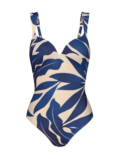 Dámské jednodílné plavky Summer Allure OWP 01 tmavě modré - Triumph