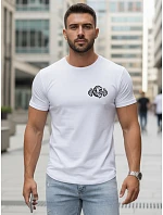 Pánské sportovní bílé tričko s potiskem FashionStreet NX5084R