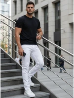 Pánské bílé džíny slim fit FashionStreet UX4477