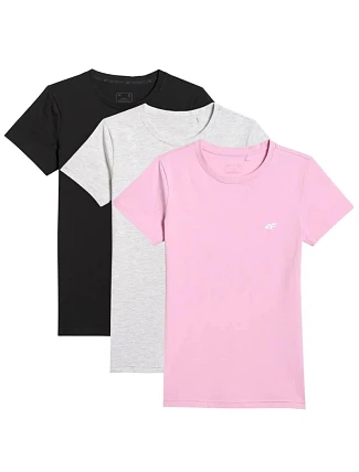 Dámské tričko (SET 3 triček) 4F 4FWMM00TTSHF3306-10S-20S-56S