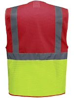 Yoko HVW 820 Hi-Vis síťovaná bezpečnostní vesta 79.W820 red/hi vis yellow Yoko HVW 820 Hi-Vis síťovaná bezpečnostní vesta 79.W820 red/hi vis yellow