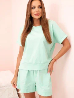 Dámský punto set s krátkými rukávy a šortkami mincovna