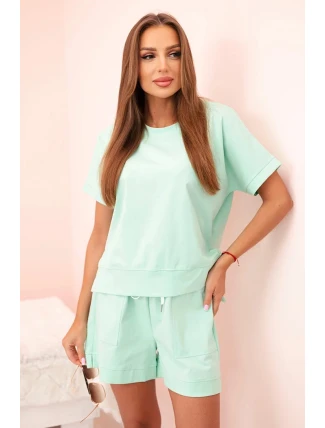 Dámský punto set s krátkými rukávy a šortkami mincovna