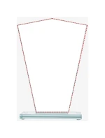 Skleněná trofej s matným podstavcem Skleněná trofej s matným podstavcem