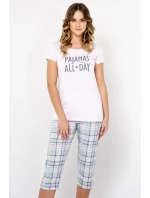 Italská móda Glamour po celé délce 3/4 velikosti sp. barva: světle růžová/potisk Italská móda Glamour po celé délce 3/4 velikosti sp. barva: světle růžová/potisk