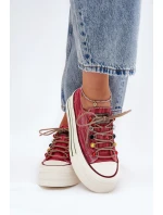 Dámské Tenisky Na Platformě Červené GOE RR2N4104