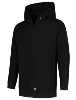 Hooded Sweat Jacket Washable 60°C mikina unisex černá