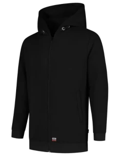 Hooded Sweat Jacket Washable 60°C mikina unisex černá