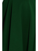 Rozevláté šaty s výstřihem Numoco - zelené