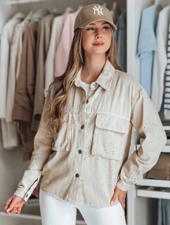 Dámská přechodná bunda v jedné velikosti v barvě hvězd STRASHINE cappuccino FashionStreet TY4846