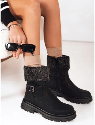 Dámské zateplené boty černé FashionStreet ZY1227