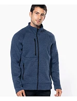 Kariban K 9106 Pánská melanžová pletená fleecová bunda 20.9106 light royal blue melange Kariban K 9106 Pánská melanžová pletená fleecová bunda 20.9106 light royal blue melange