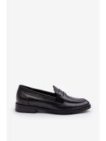 Mužské kožené polobotky Loafersy Zazoo 1570/1 Černé Mužské kožené polobotky Loafersy Zazoo 1570/1 Černé