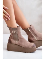 Zazoo 60498 Dámské Botky Chelsea Na Platformě A Klínu Černé Zazoo 60498 Dámské Botky Chelsea Na Platformě A Klínu Černé