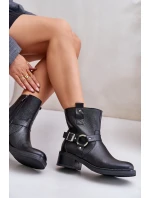 Zazoo 60480 Kožené Boty Na Nízkém Podpatku Zateplené Černé Zazoo 60480 Kožené Boty Na Nízkém Podpatku Zateplené Černé