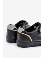 Dětské Tenisky Z Eko Kůže Na Suchý Zip Big Star OO374004 Černé