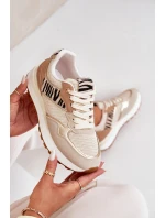 Dámské Sportovní Boty Na Platformě Zebra Béžové Davinara