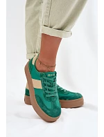 Dámské semišové tenisky Big Star TT274163 Zelené