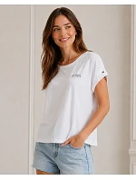 Dámské tričko UW0UW03632 YBR bílé - Tommy Hilfiger Dámské tričko UW0UW03632 YBR bílé - Tommy Hilfiger