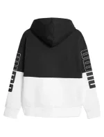 Dámská mikina s kapucí 676023 01 Černá s bílou - Puma Dámská mikina s kapucí 676023 01 Černá s bílou - Puma