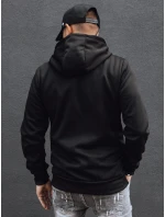 Pánská černá mikina s kapucí FashionStreet BX5793