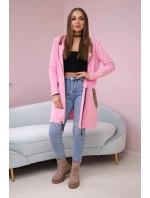 Mikina s ozdobnou stuhou světle růžová