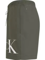 Pánské plavky MEDIUM DRAWSTRING KM0KM01003 LDY olivově zelené - Calvin Klein