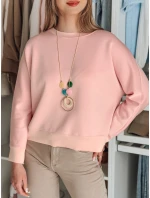 Dámská máslová halenka oversize s přívěskem NUBISS růžová FashionStreet RY2799