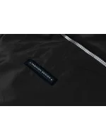 Tenká černá dámská bunda s ozdobnou lemovkou (B8145-1) Tenká černá dámská bunda s ozdobnou lemovkou (B8145-1)