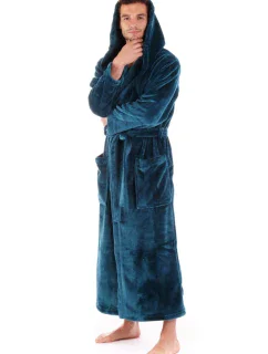 Pánský župan Siena s kapucí 3156 petrolejová - Vestis
